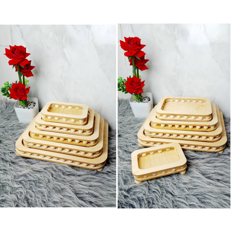تصویر از سینی مهره دارگرد ومربع