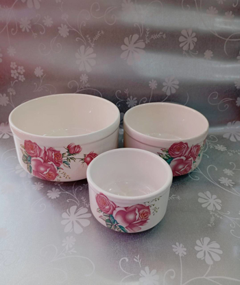 تصویر از کاسه گلدار3تایی