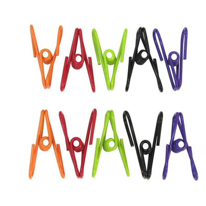 تصویر از گیره لباس فلزی رنگی