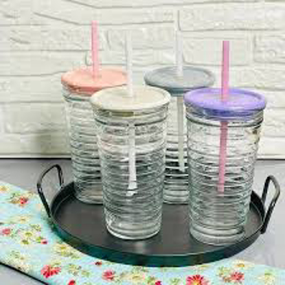 تصویر از لیوان اسموتی شیشه ای الیزا