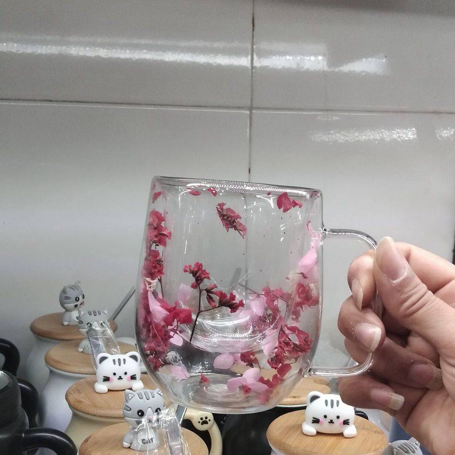تصویر از ماگ دوجداره گلدار1