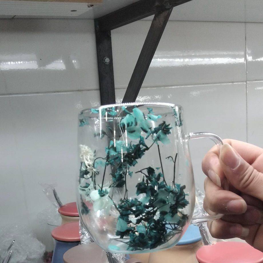 تصویر از ماگ دوجداره گلدار1