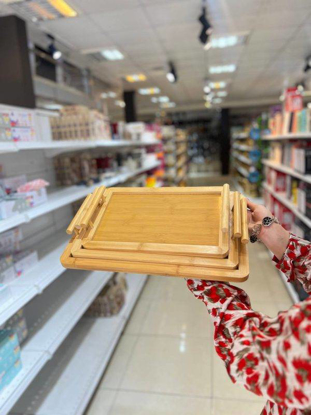 تصویر از سینی چوبی3تیکه بامبو