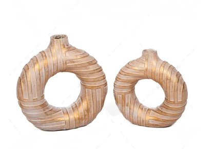 تصویر از گلدان دونات جفتی