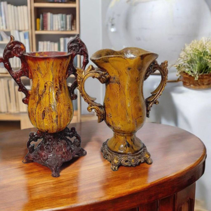 تصویر از گلدان چوبی کد2