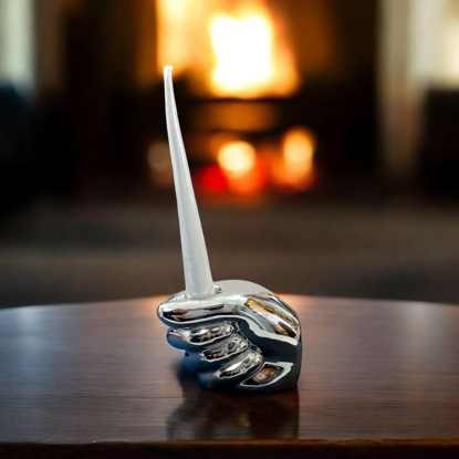 تصویر از جاشمعی دست نقره ای