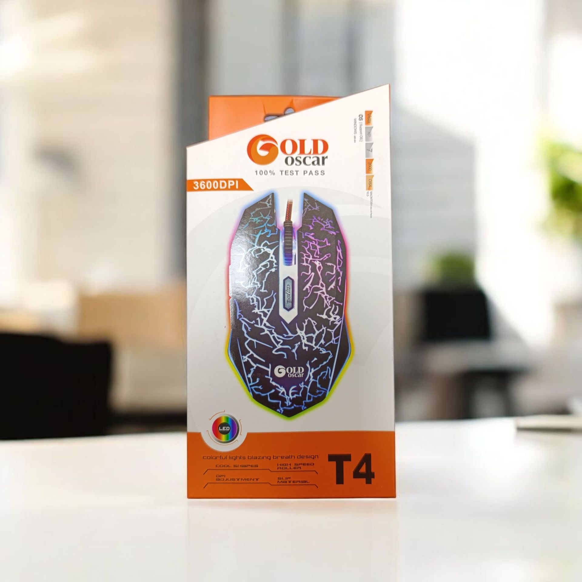 تصویر از موس سیم دار گیمینگ t4