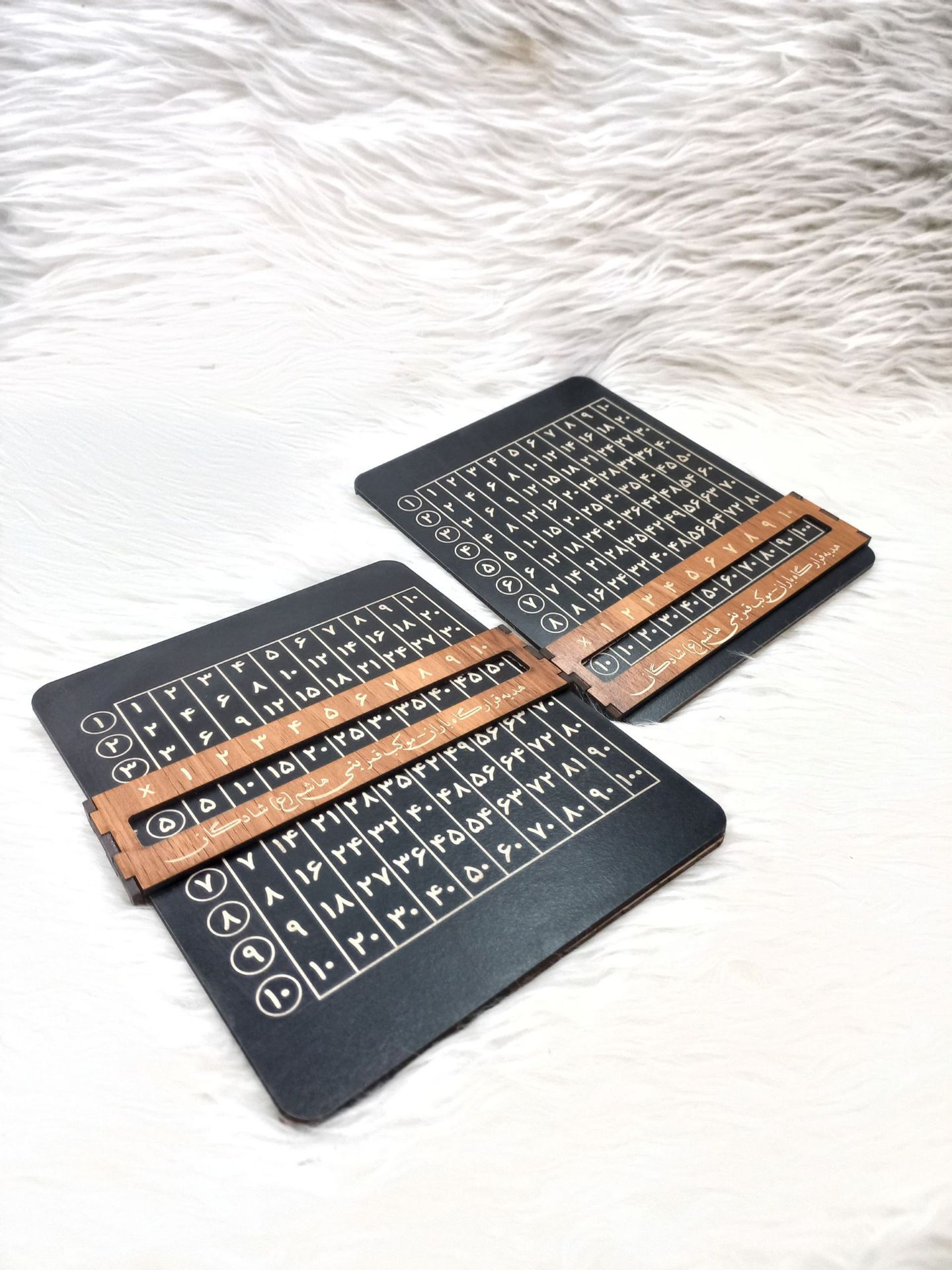 تصویر از جدول ضرب چوبی